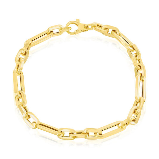 14K Yellow Gold, 5mm Paperclip Bracelet