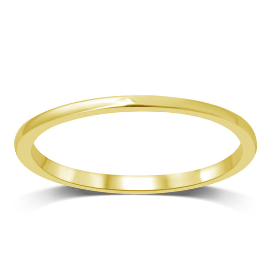 14K Yellow Gold Plain Band