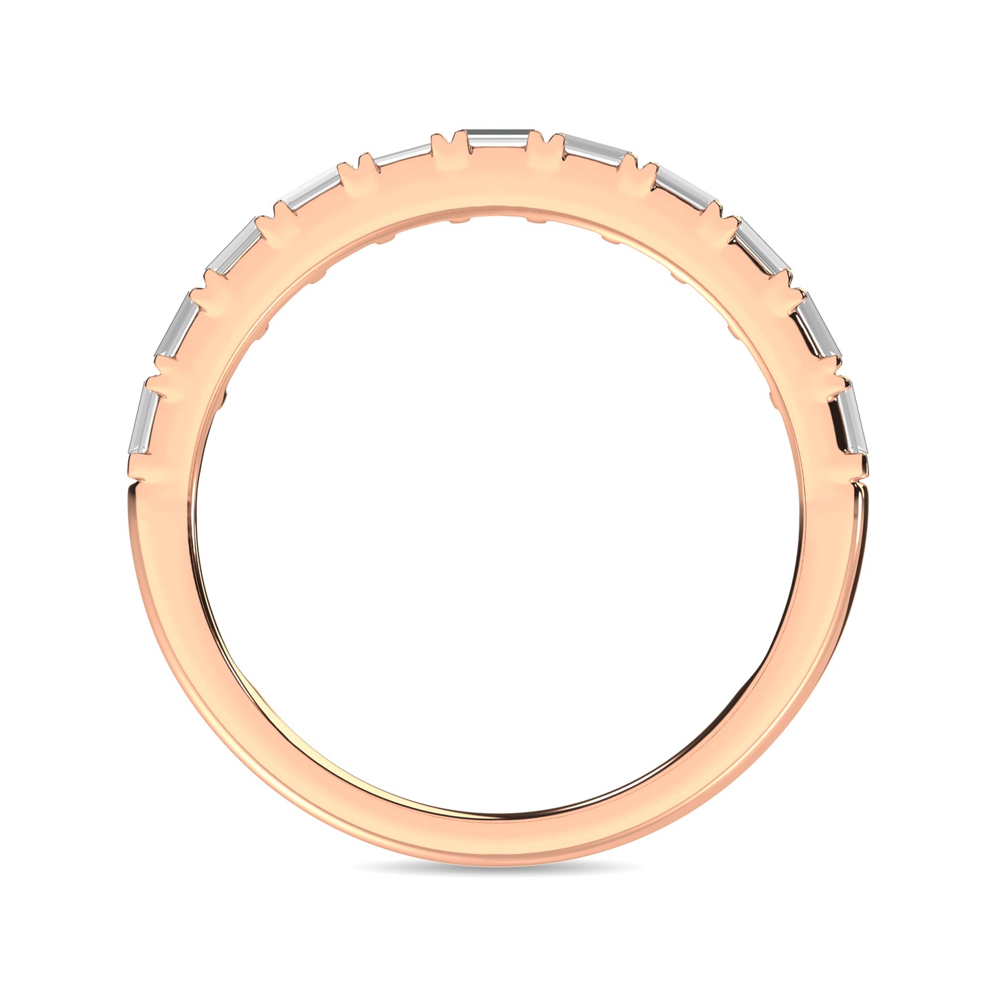 Diamond Anniversary Ring 1/50 ct tw in 14K Rose Gold