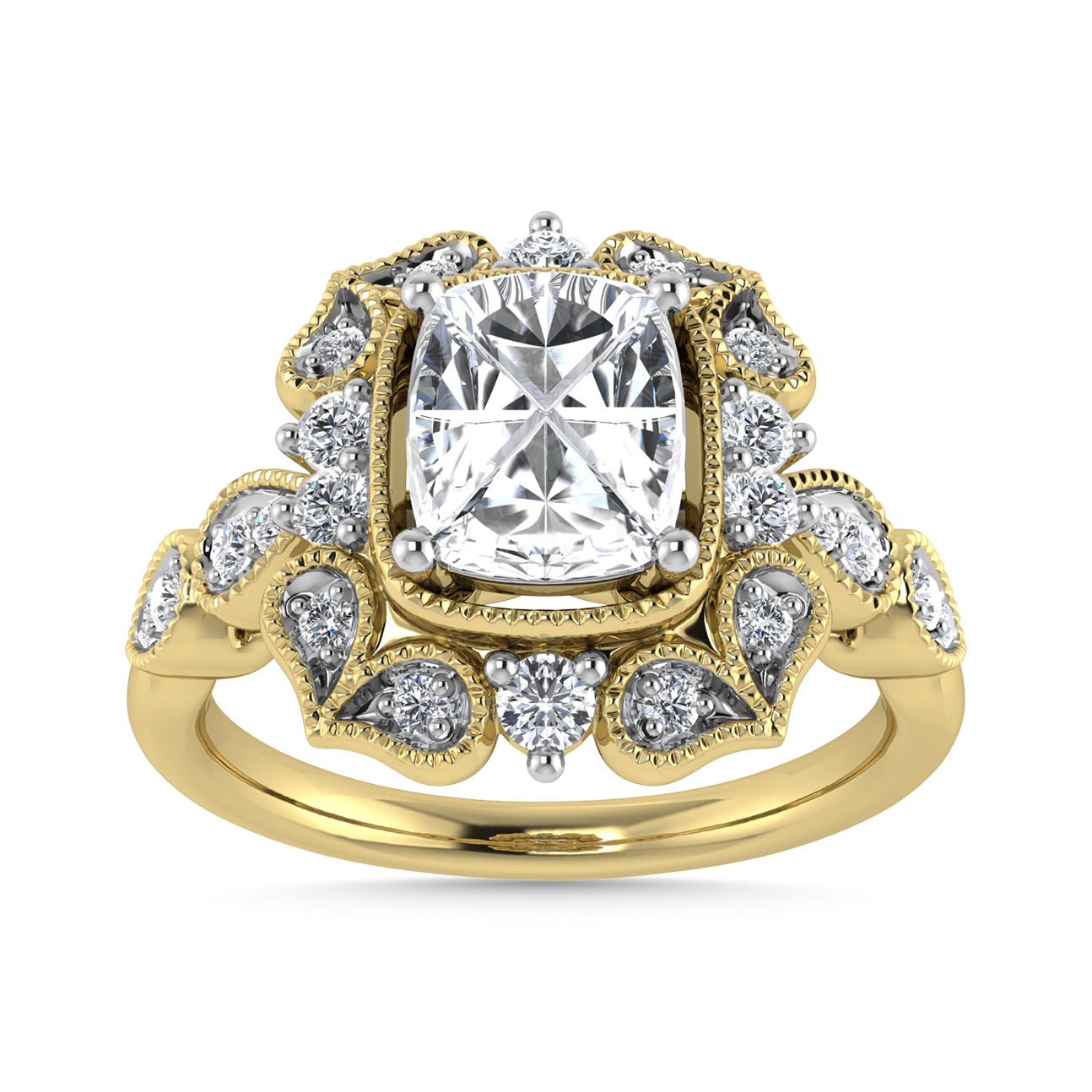 Diamond 5/8 Ct.Tw. Engagement Ring in 14K Yellow Gold