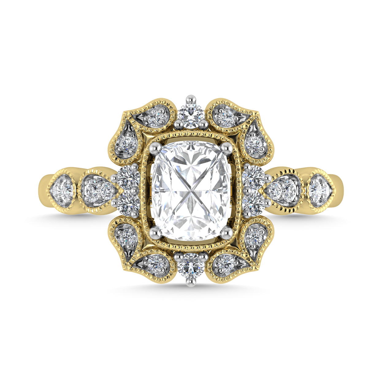 Diamond 5/8 Ct.Tw. Engagement Ring in 14K Yellow Gold