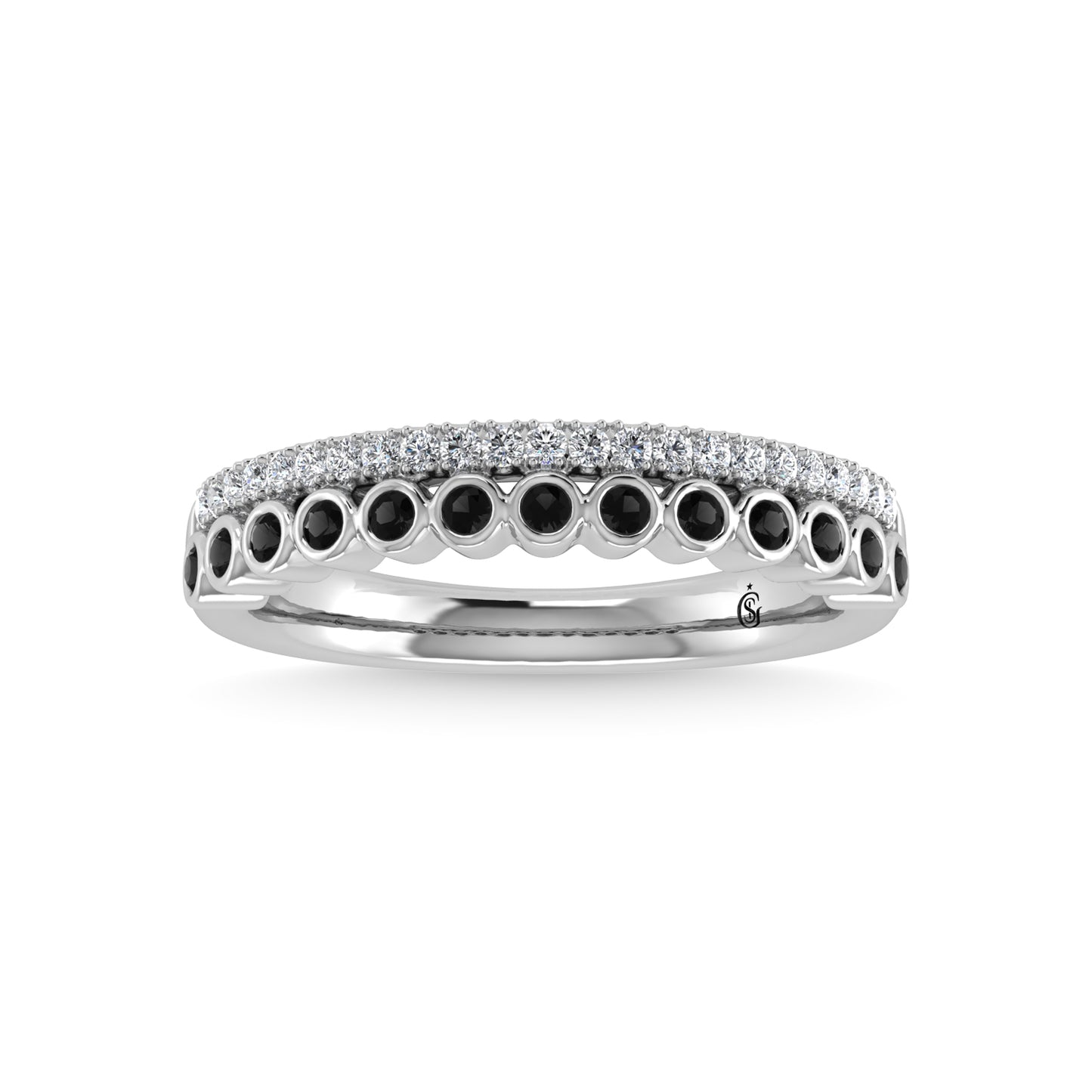 14K White Gold Diamond 1/3 Ct.Tw. Stackable Band