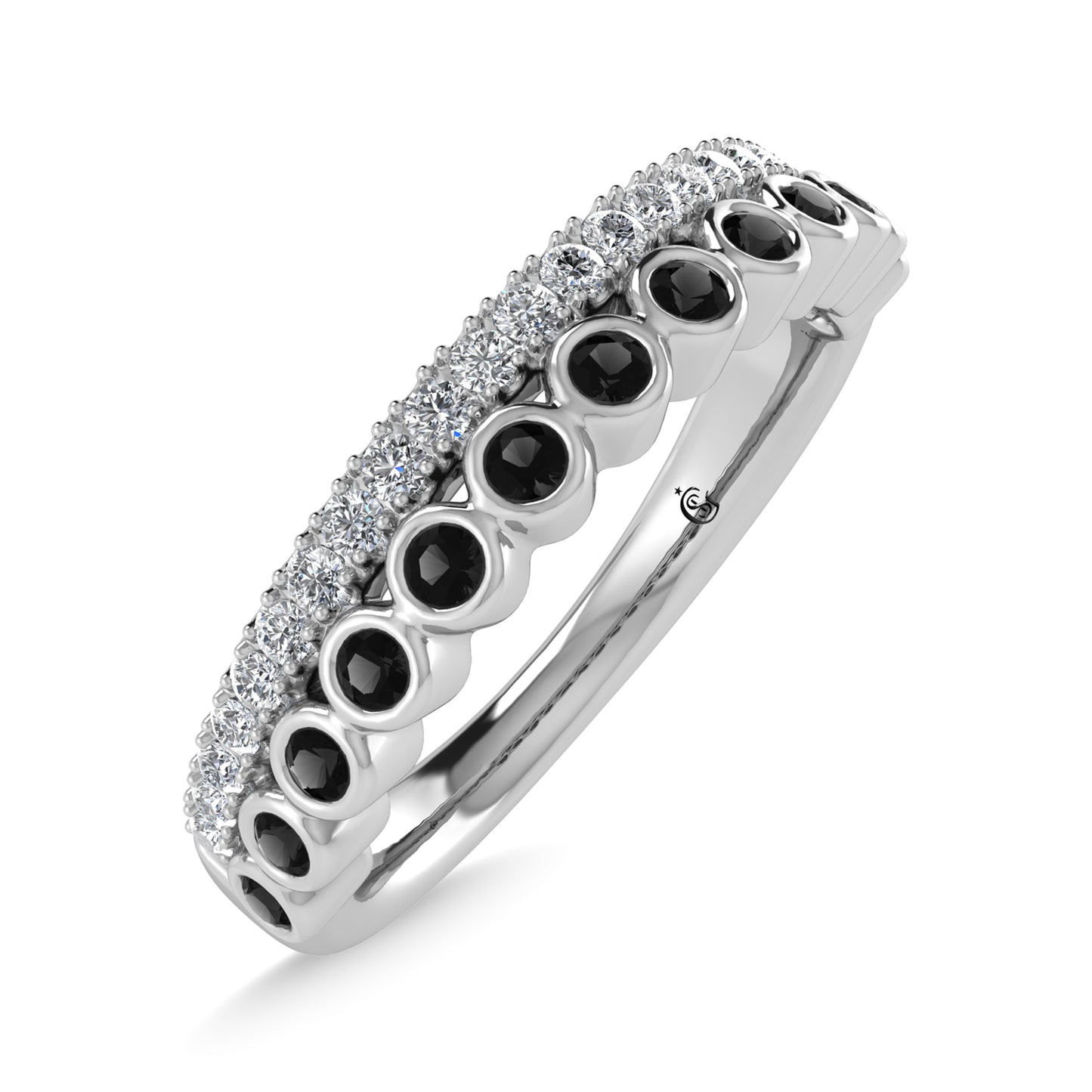 14K White Gold Diamond 1/3 Ct.Tw. Stackable Band