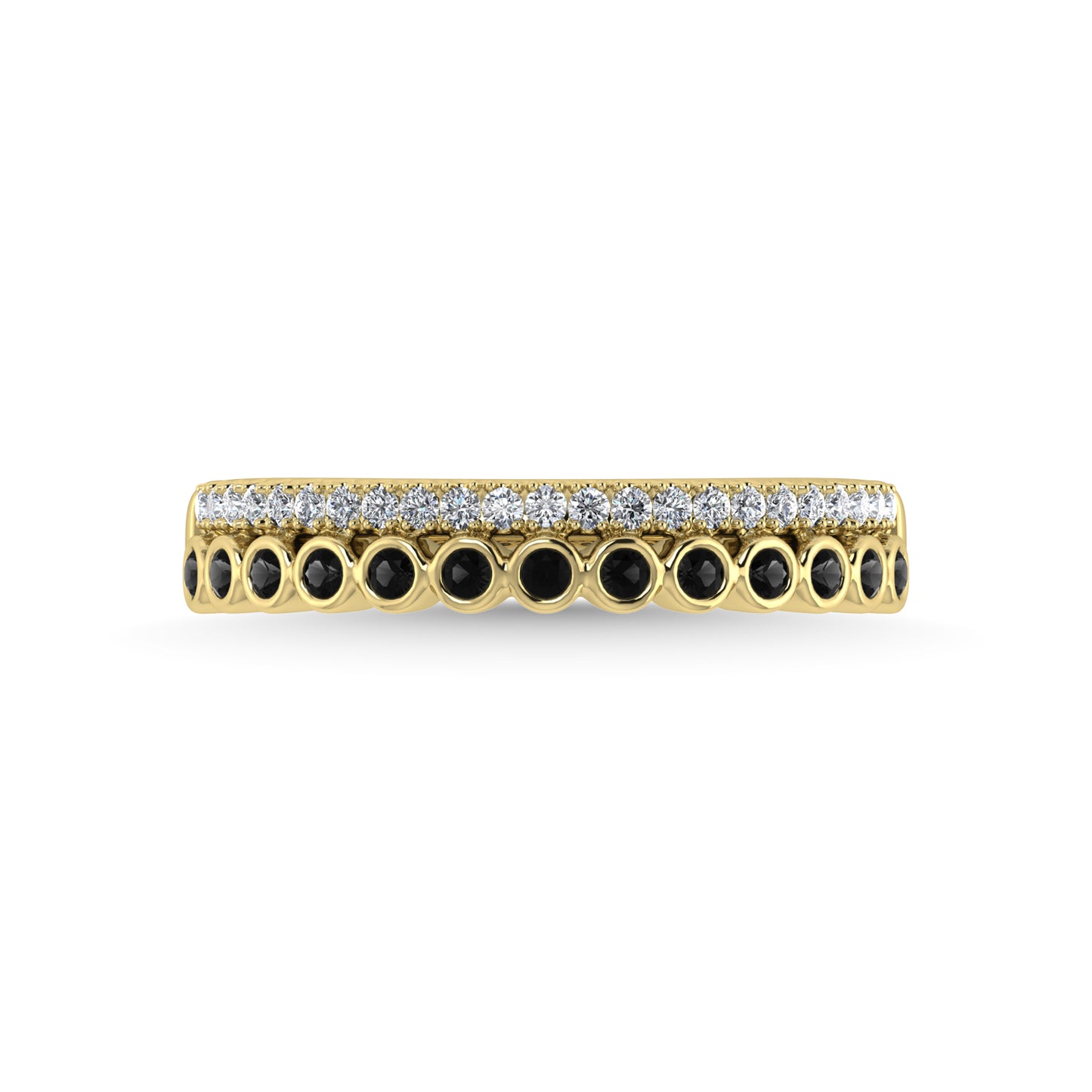 14K Yellow Gold Diamond 1/3 Ct.Tw. Stackable Band