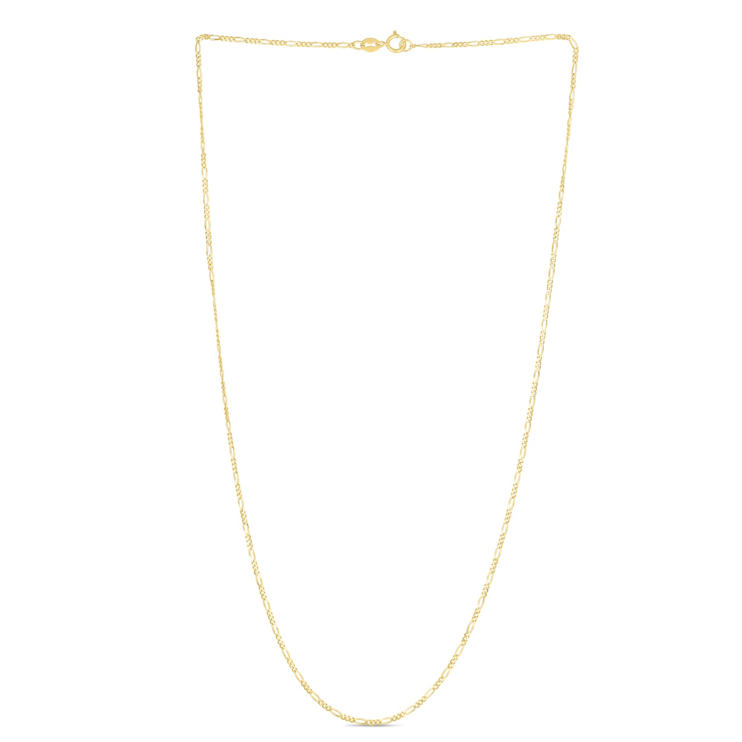 14K Gold 1.3mm Figaro Chain