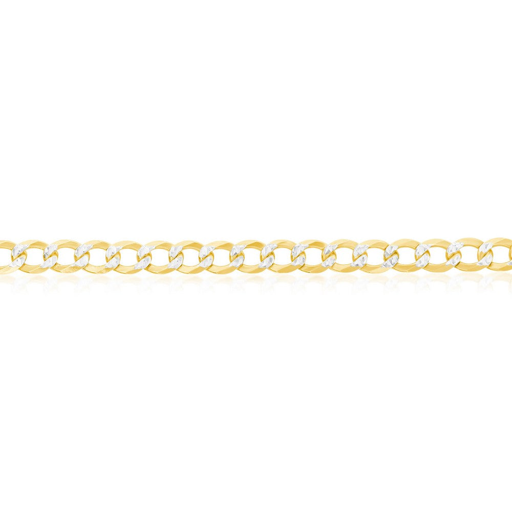 Sterling Silver 5mm Pave Cuban Anklet - Gold Plated